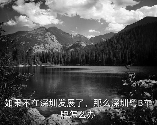 深圳離婚車牌不滿兩年怎么辦,如果不在深圳發(fā)展了