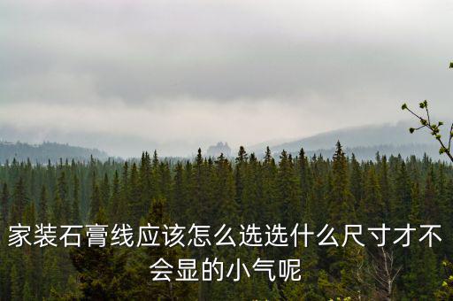 家裝石膏線應該怎么選選什么尺寸才不會顯的小氣呢