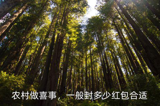農村做喜事，一般封多少紅包合適
