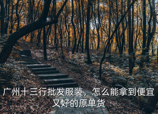 廣州批發(fā)拿貨怎么砍價(jià),廣州十三行批發(fā)服裝