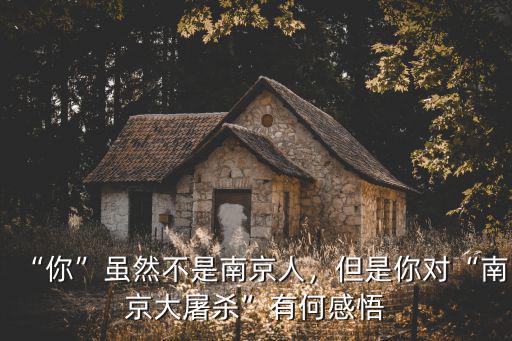 南京大屠殺后南京還有多少人,你雖然不是南京人