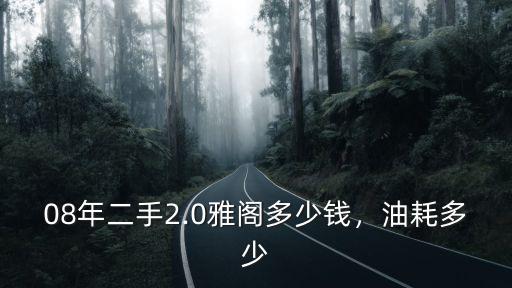 08年二手2.0雅閣多少錢，油耗多少