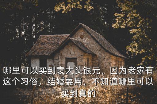哪里可以買到袁大頭銀元，因為老家有這個習俗，結婚要用，不知道哪里可以買到真的