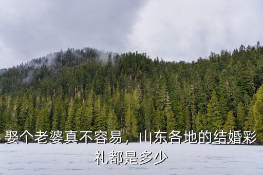 娶個老婆真不容易，山東各地的結婚彩禮都是多少