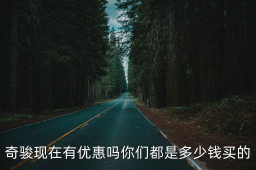 奇駿現在有優惠嗎你們都是多少錢買的