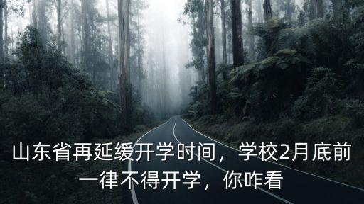 山東省再延緩開學(xué)時(shí)間，學(xué)校2月底前一律不得開學(xué)，你咋看