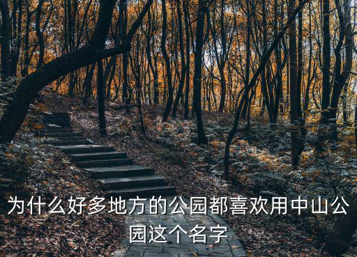 為什么好多地方的公園都喜歡用中山公園這個名字