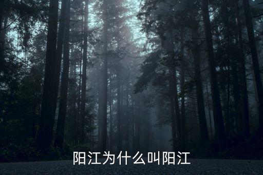 陽江為什么叫陽江