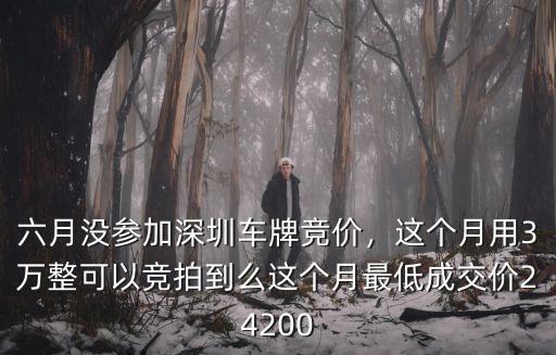 深圳小汽車六月競(jìng)拍價(jià)多少,六月沒參加深圳車牌競(jìng)價(jià)