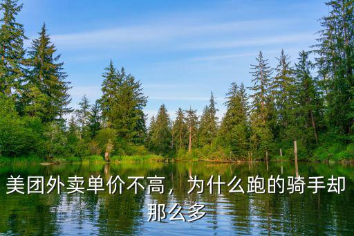 美團(tuán)外賣單價不高，為什么跑的騎手卻那么多