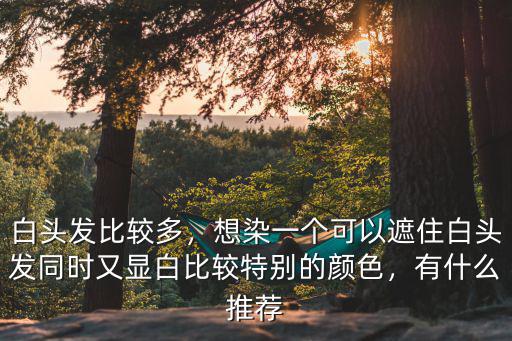 佛山哪里有遮蓋白頭發(fā)的,白頭發(fā)比較多
