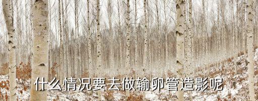 什么情況要去做輸卵管造影呢