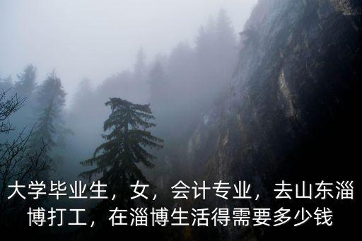 大學畢業生，女，會計專業，去山東淄博打工，在淄博生活得需要多少錢