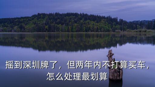 深圳搖號怎么計算,搖到深圳牌了