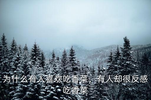 為什么有人喜歡吃香菜，有人卻很反感吃香菜