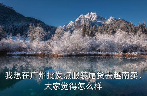 我想在廣州批發(fā)點(diǎn)服裝尾貨去越南賣，大家覺(jué)得怎么樣