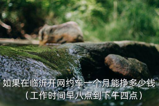 如果在臨沂開網約車一個月能掙多少錢（工作時間早八點到下午四點）
