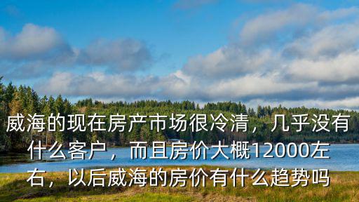 威海的現在房產市場很冷清，幾乎沒有什么客戶，而且房價大概12000左右，以后威海的房價有什么趨勢嗎