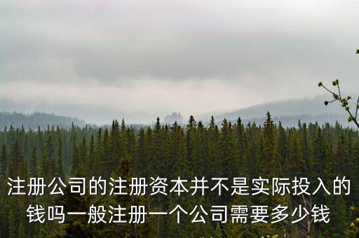 注冊公司的注冊資本并不是實際投入的錢嗎一般注冊一個公司需要多少錢