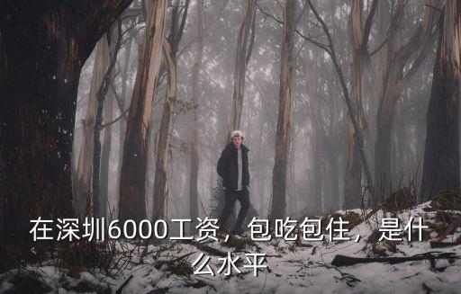 在深圳6000工資，包吃包住，是什么水平