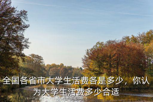 全國各省市大學生活費各是多少，你認為大學生活費多少合適