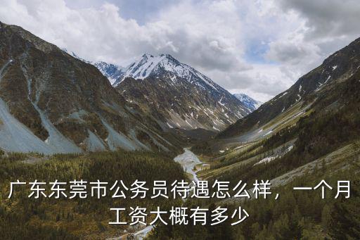 廣州招警待遇怎么樣,廣東東莞市公務(wù)員待遇怎么樣
