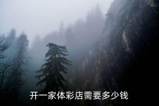 開一家體彩店需要多少錢