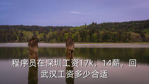程序員在深圳工資17k，14薪，回武漢工資多少合適
