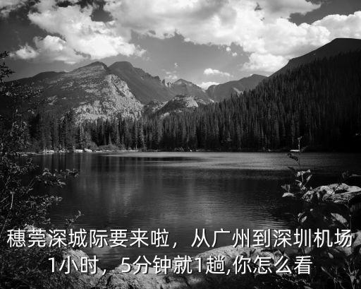 穗莞深城際要來啦，從廣州到深圳機場1小時，5分鐘就1趟,你怎么看