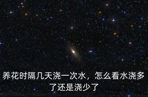 養(yǎng)花時隔幾天澆一次水，怎么看水澆多了還是澆少了