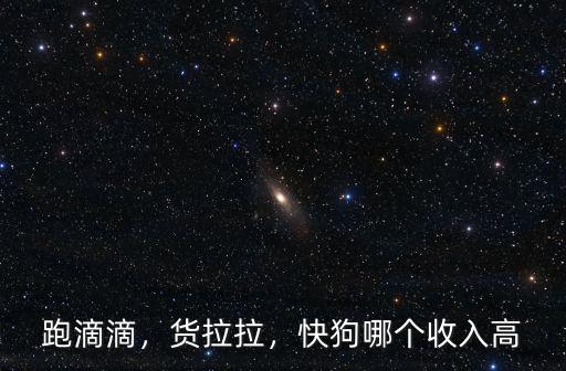 跑滴滴，貨拉拉，快狗哪個(gè)收入高