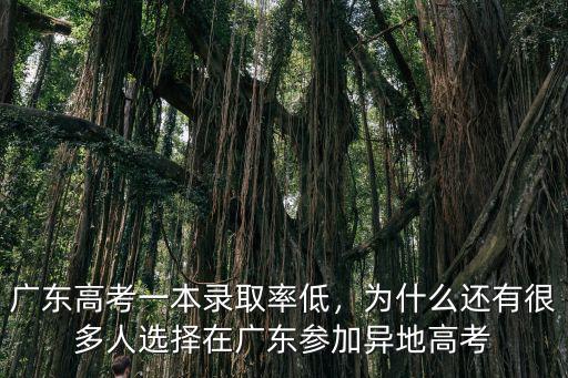 廣東省高考一本錄取率是多少啊,廣東高考一本錄取率低