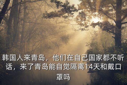 韓國人來青島，他們在自己國家都不聽話，來了青島能自覺隔離14天和戴口罩嗎