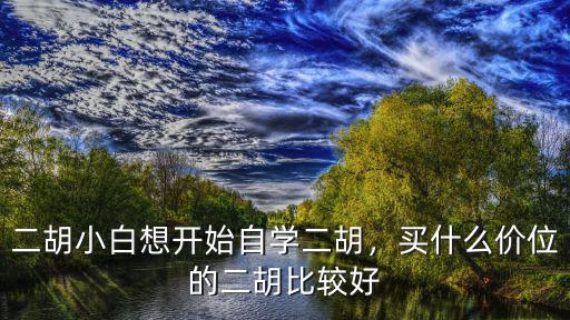 二胡小白想開始自學二胡，買什么價位的二胡比較好