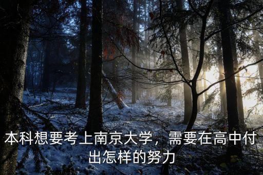 江蘇省前多少名能考上南京大學,本科想要考上南京大學