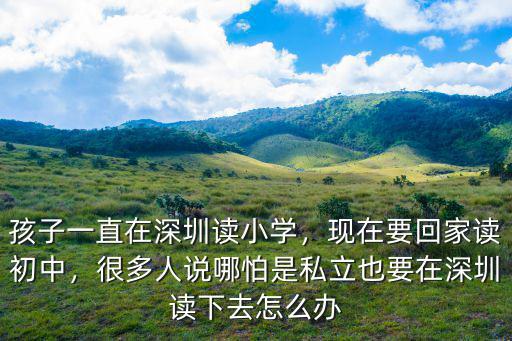 孩子一直在深圳上學怎么辦,孩子一直在深圳讀小學