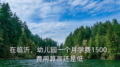 在臨沂，幼兒園一個月學費1500，費用算高還是低