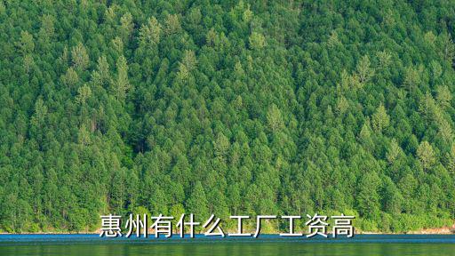 惠州超頻公司工資底薪多少,惠州有什么工廠工資高