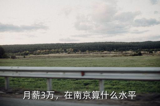 月薪3萬，在南京算什么水平
