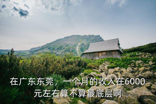 在廣東東莞，一個月的收入在6000元左右算不算最底層啊