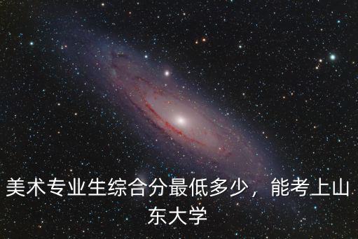 美術專業生綜合分最低多少，能考上山東大學