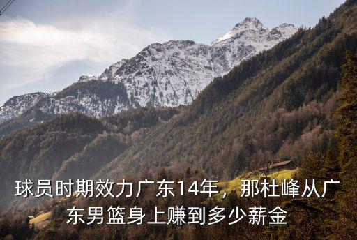 球員時期效力廣東14年，那杜峰從廣東男籃身上賺到多少薪金