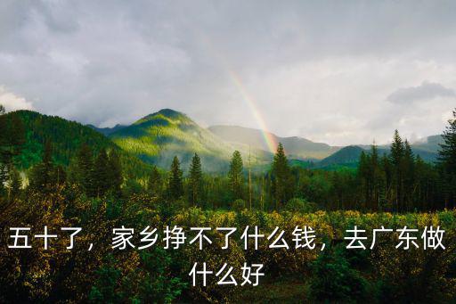 五十了，家鄉掙不了什么錢，去廣東做什么好