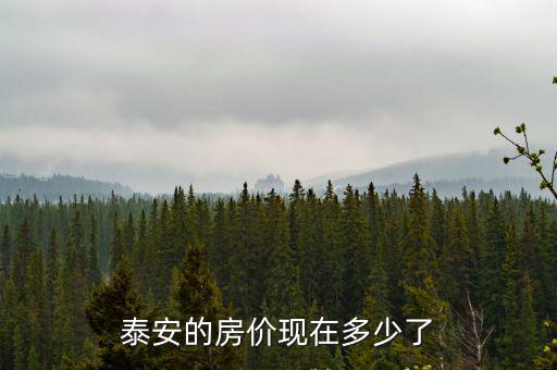 泰安的房價現(xiàn)在多少了