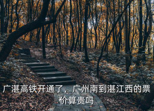 廣湛高鐵開通了，廣州南到湛江西的票價算貴嗎