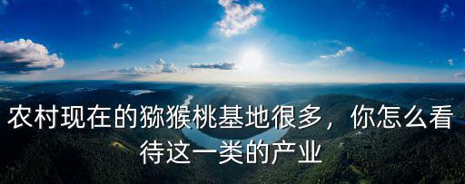 農村現在的獼猴桃基地很多，你怎么看待這一類的產業