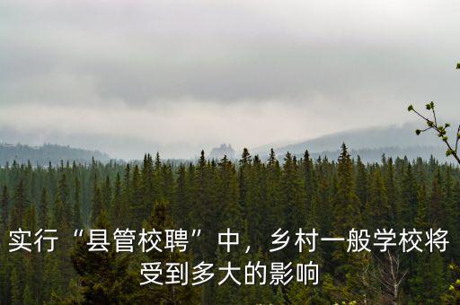 梅州市平遠縣實行縣管校聘怎么樣,縣管校聘開始實行