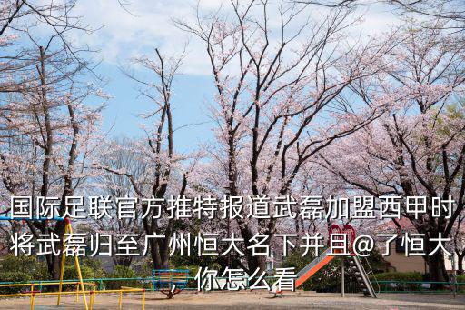 國(guó)際足聯(lián)官方推特報(bào)道武磊加盟西甲時(shí)將武磊歸至廣州恒大名下并且@了恒大，你怎么看