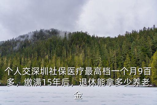 深圳個人養老金交多少,退休能拿多少養老金