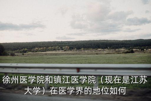 徐州醫學院和鎮江醫學院（現在是江蘇大學）在醫學界的地位如何